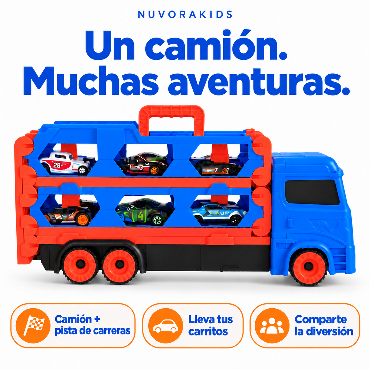 Camión DSUE P145 azul y rojo: muchas aventuras